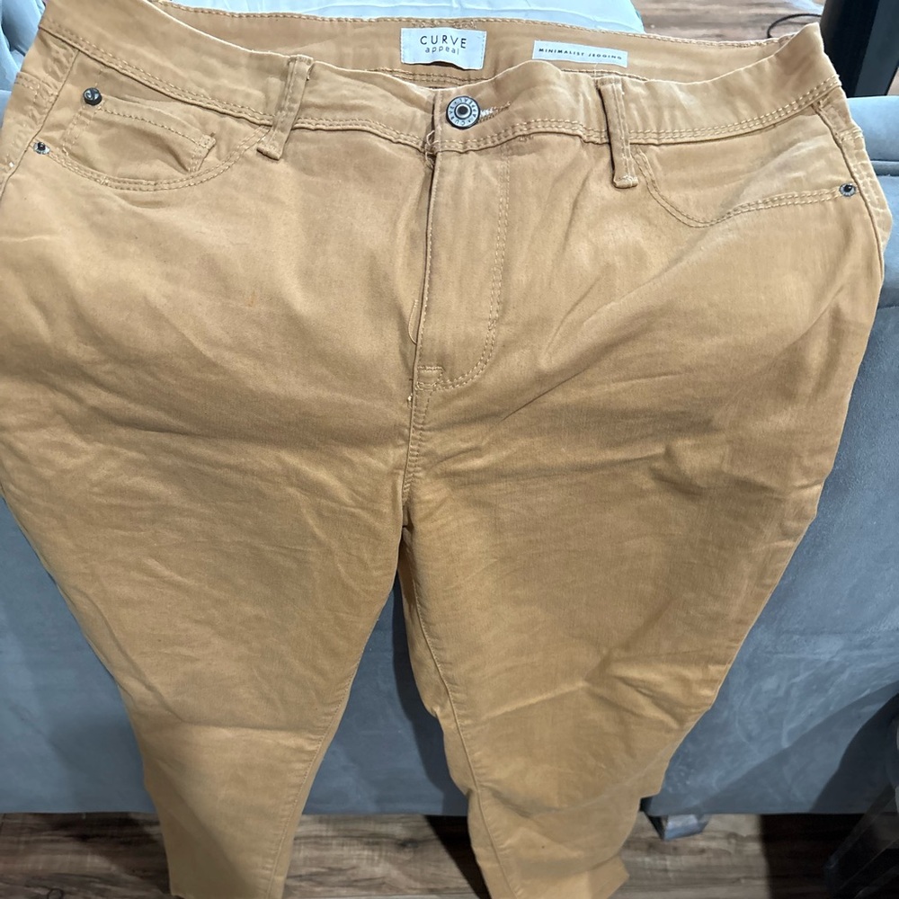 Women's Curve Appeal Tan Pants